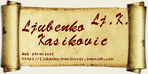 Ljubenko Kašiković vizit kartica